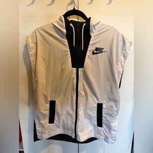 Nike Black and White Hooded Vest